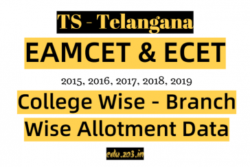 TS ECET EAMCET College wise branch wise allotment data